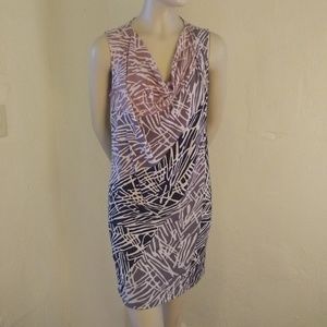 BCBGMAXAZRIA Tri-Color Tribal Print Dress; XS